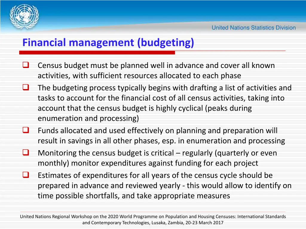 financial management budgeting
