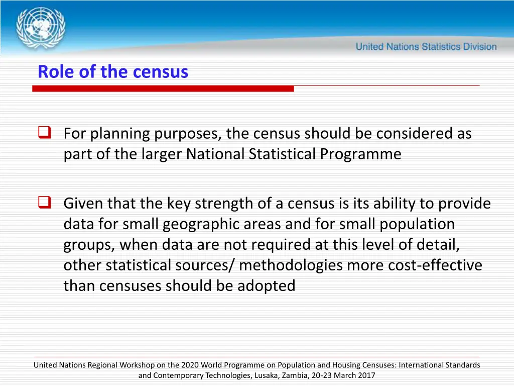 role of the census