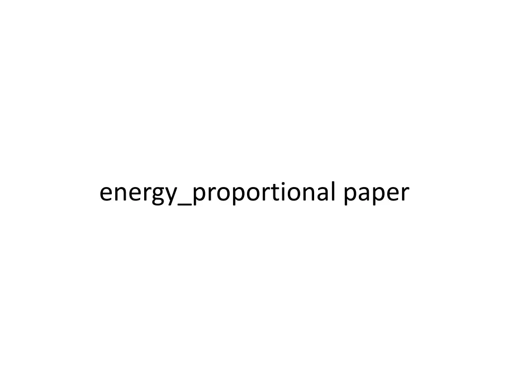 energy proportional paper