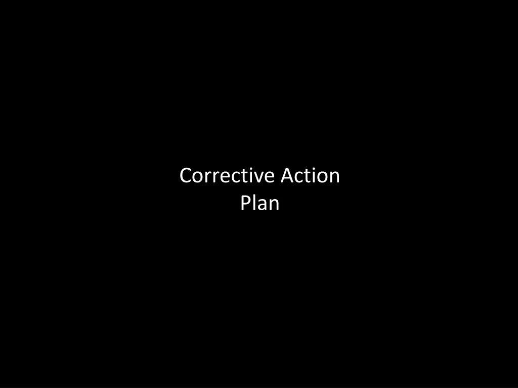 corrective action plan