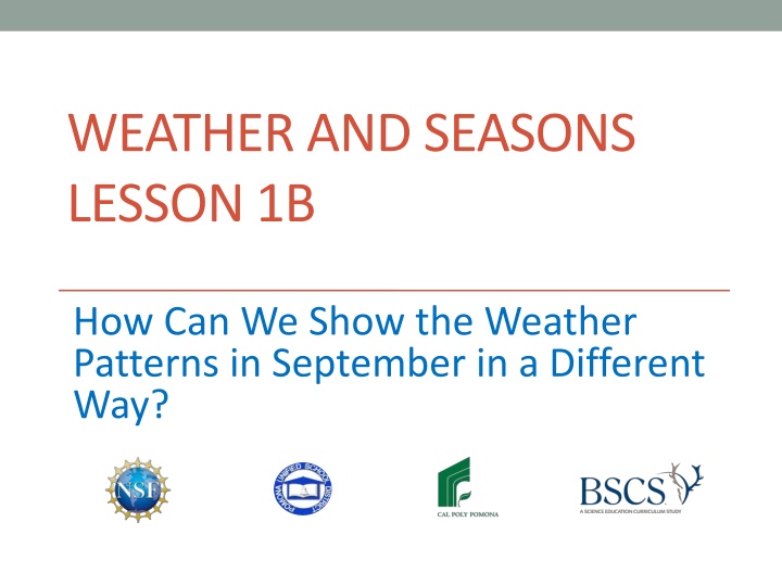 weather and seasons lesson 1b