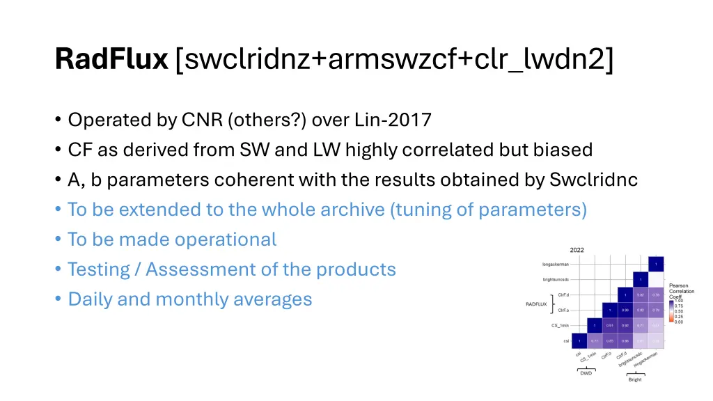 radflux swclridnz armswzcf clr lwdn2
