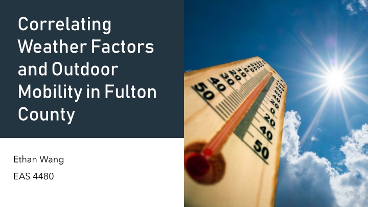 correlating weather factors and outdoor mobility