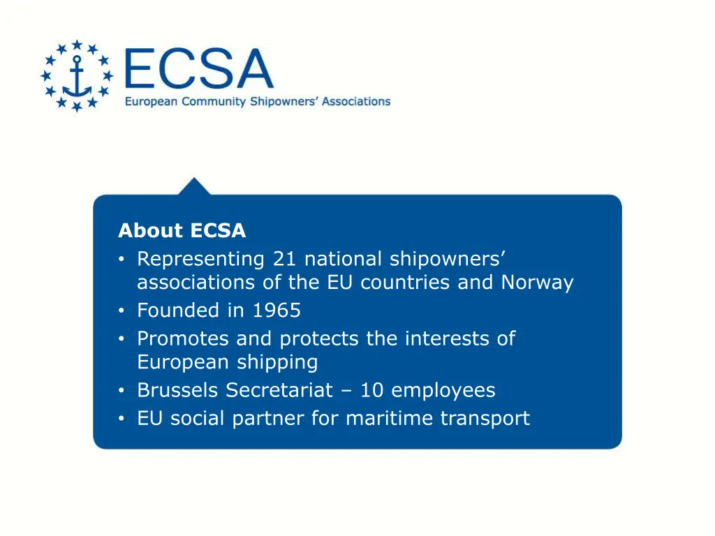 about ecsa representing 21 national shipowners