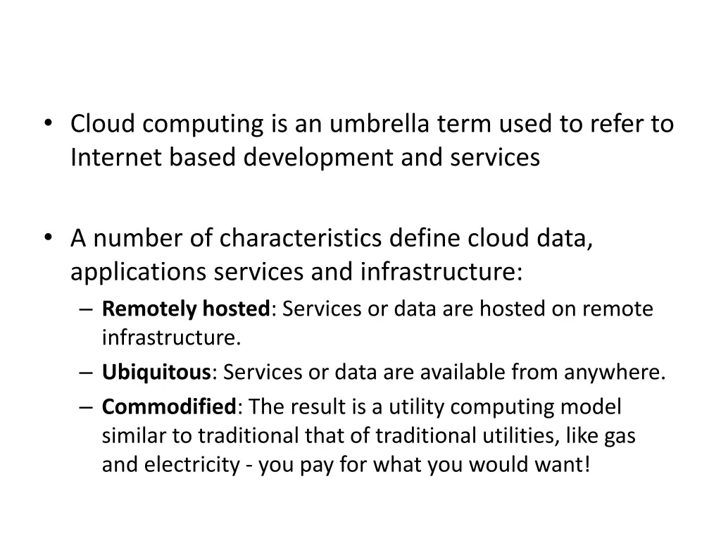 cloud summary