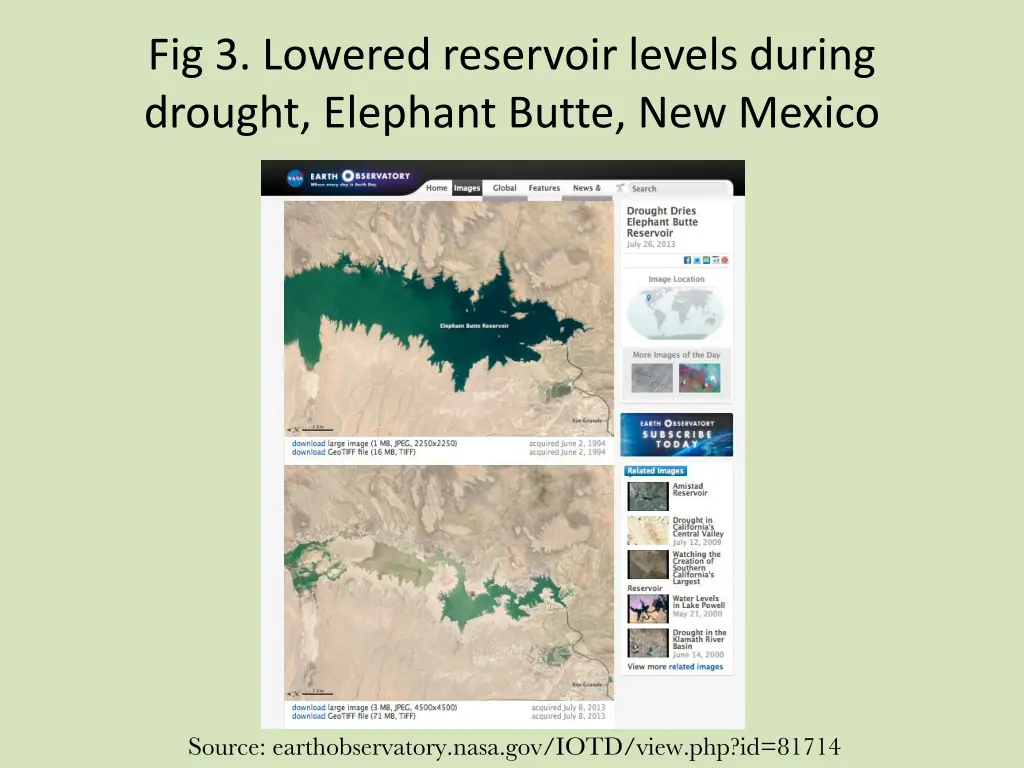 fig 3 lowered reservoir levels during drought