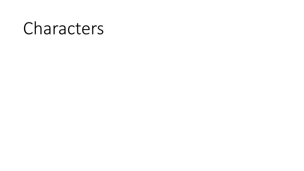 characters