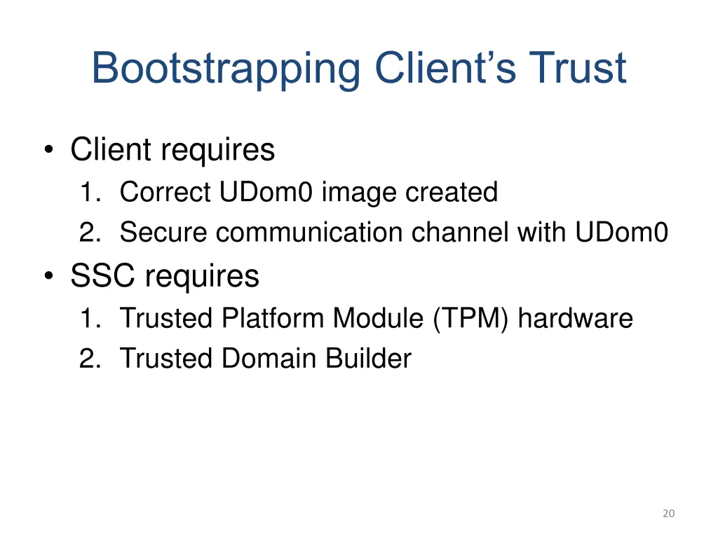 bootstrapping client s trust