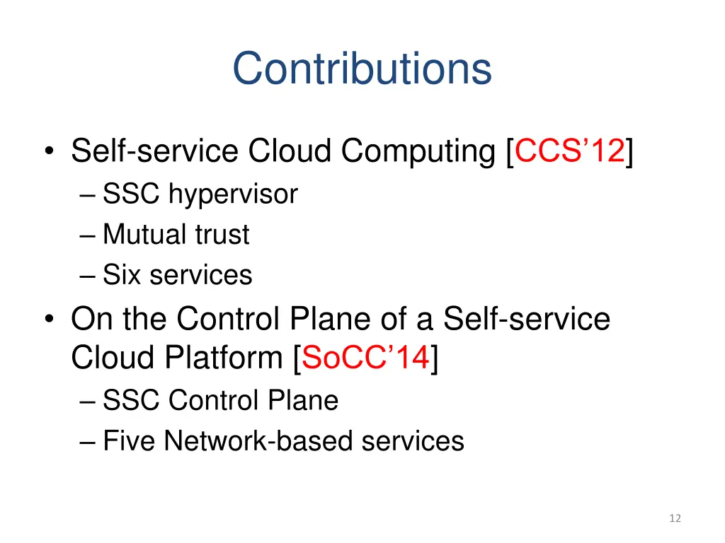 contributions