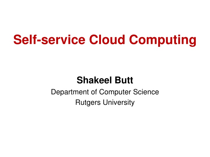 self service cloud computing
