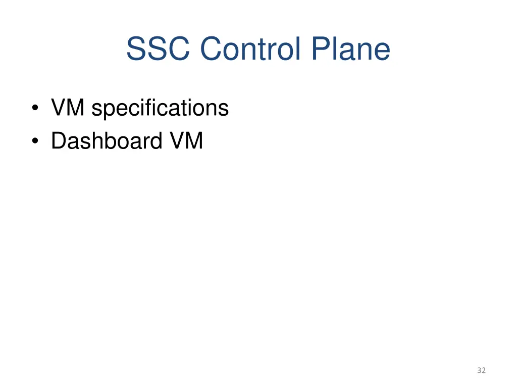ssc control plane 1