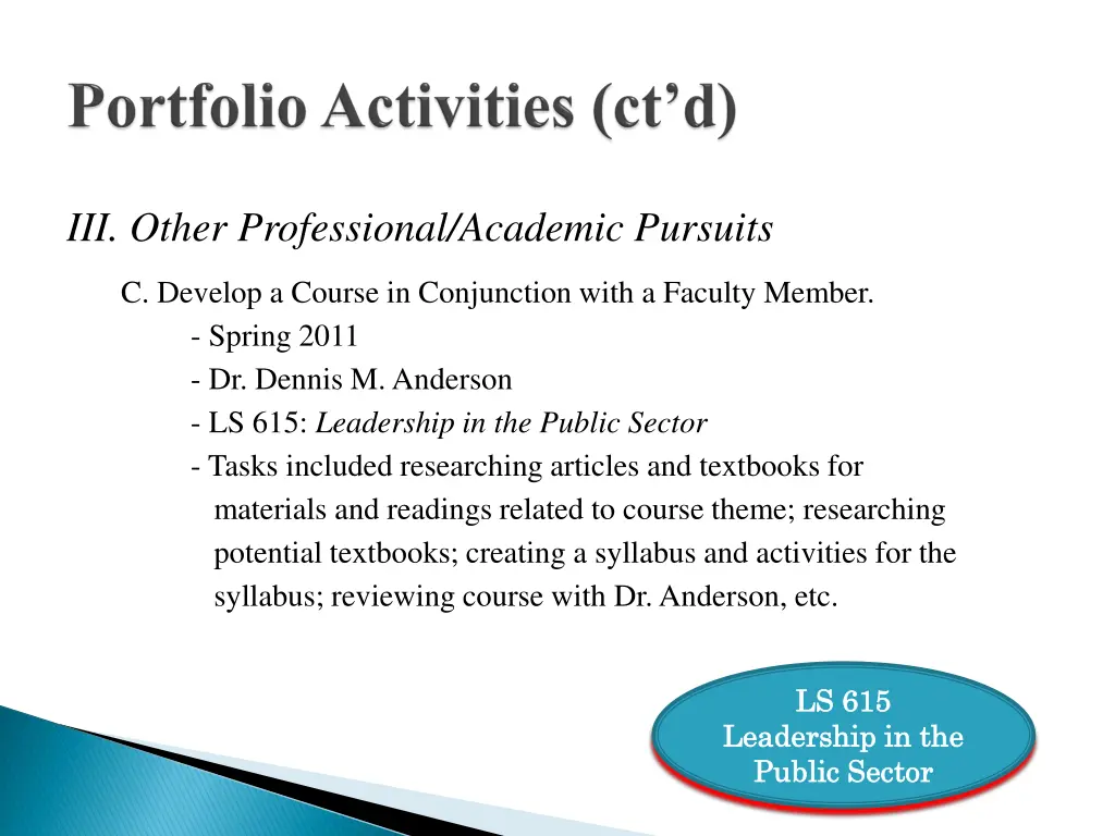 iii other professional academic pursuits 1