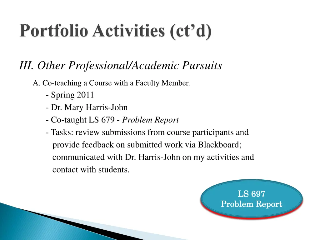 iii other professional academic pursuits