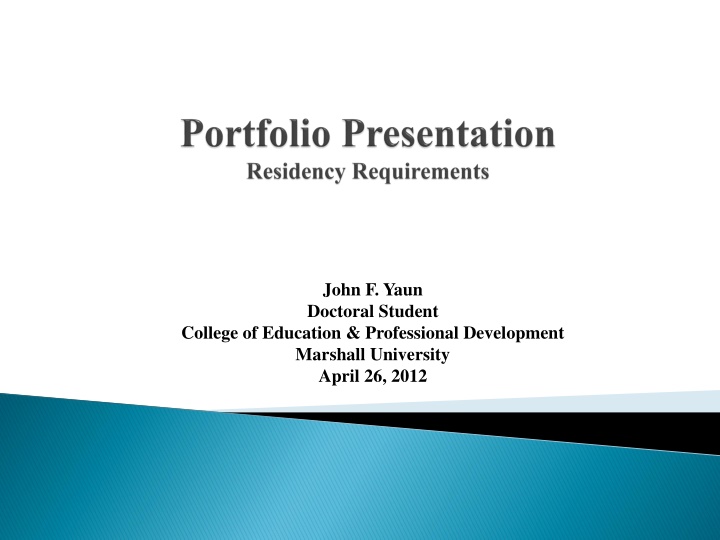 john f yaun doctoral student