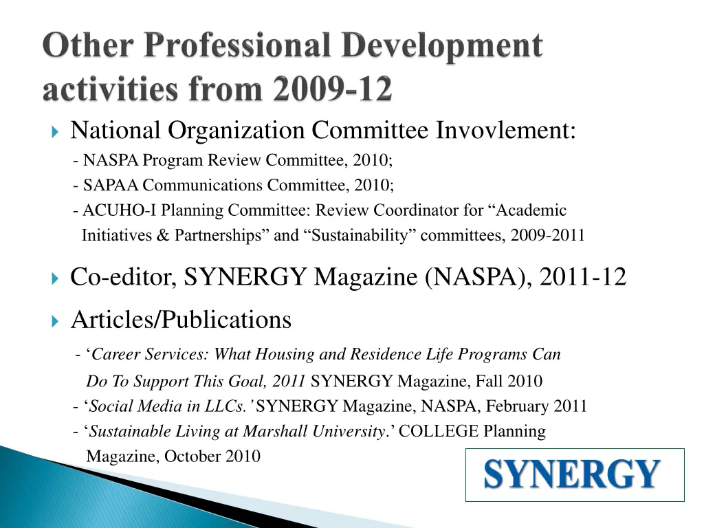 national organization committee invovlement naspa