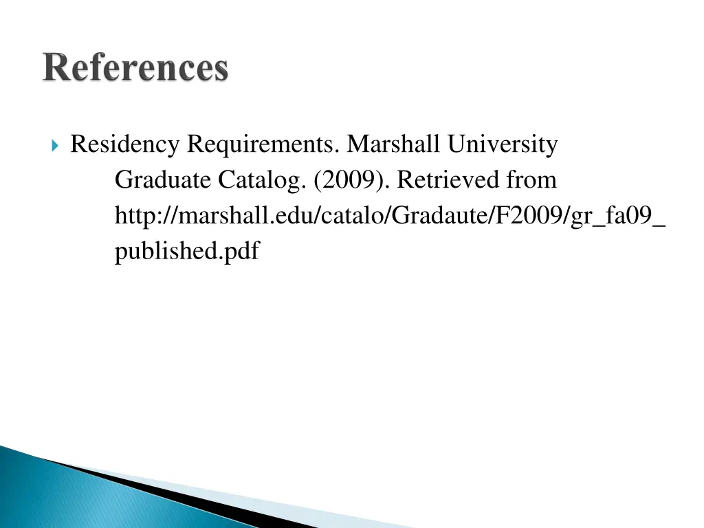 residency requirements marshall university