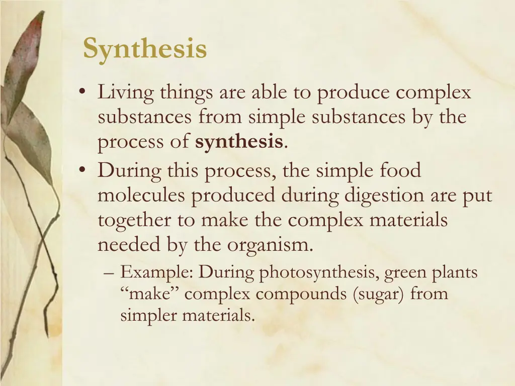 synthesis