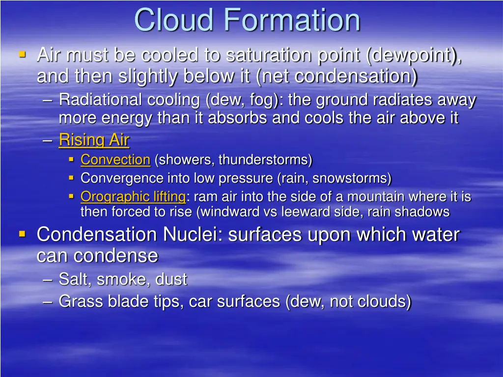 cloud formation