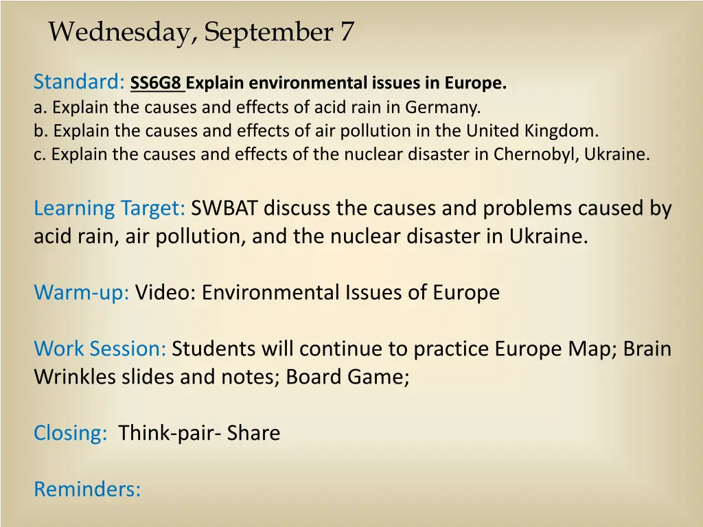 wednesday september 7