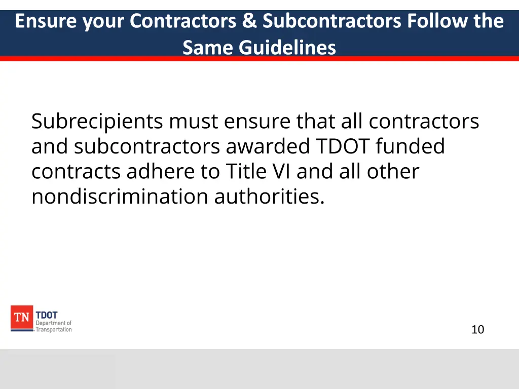 ensure your contractors subcontractors follow