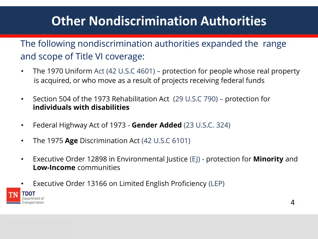 other nondiscrimination authorities