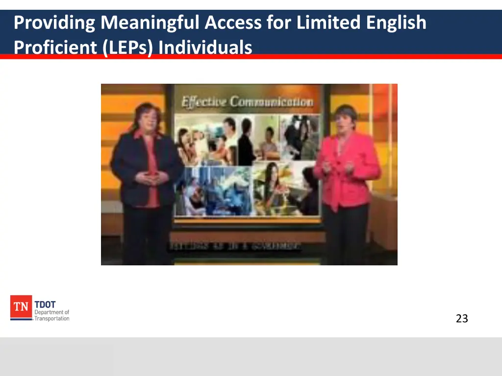 providing meaningful access for limited english