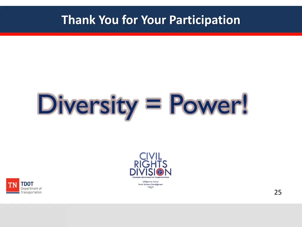 thank you for your participation