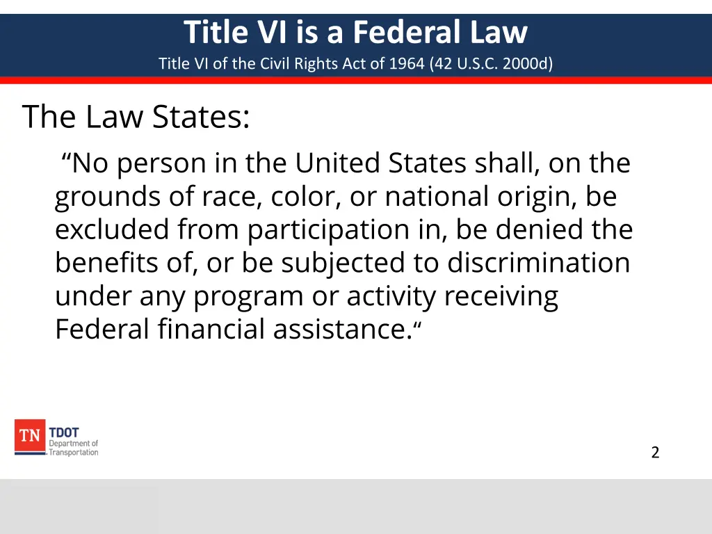 title vi is a federal law title vi of the civil