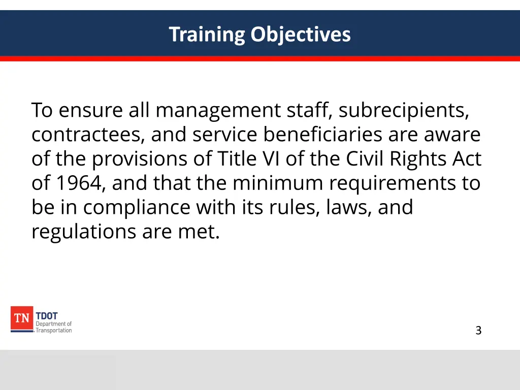 training objectives