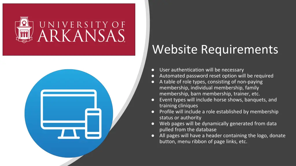 website requirements