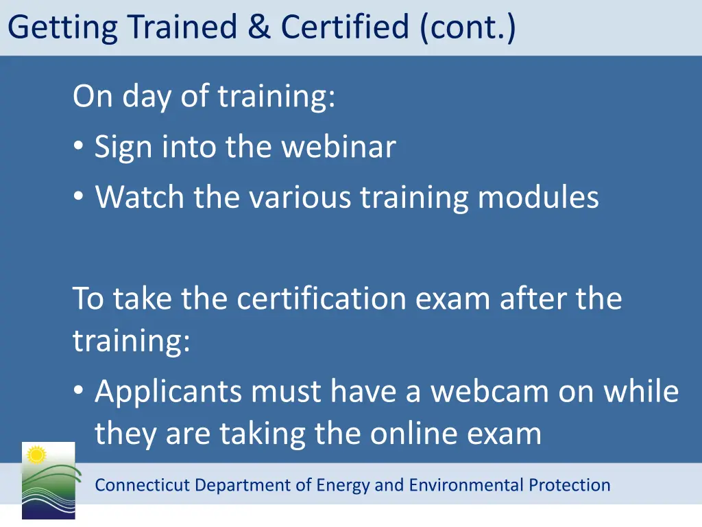 getting trained certified cont 1