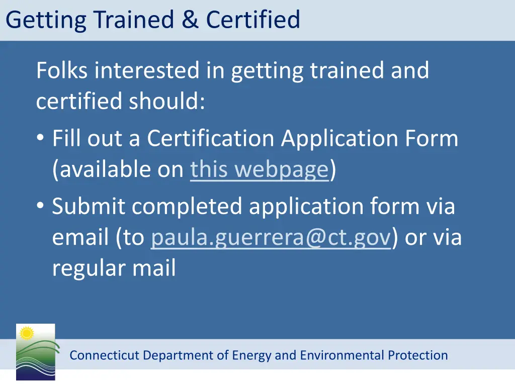 getting trained certified