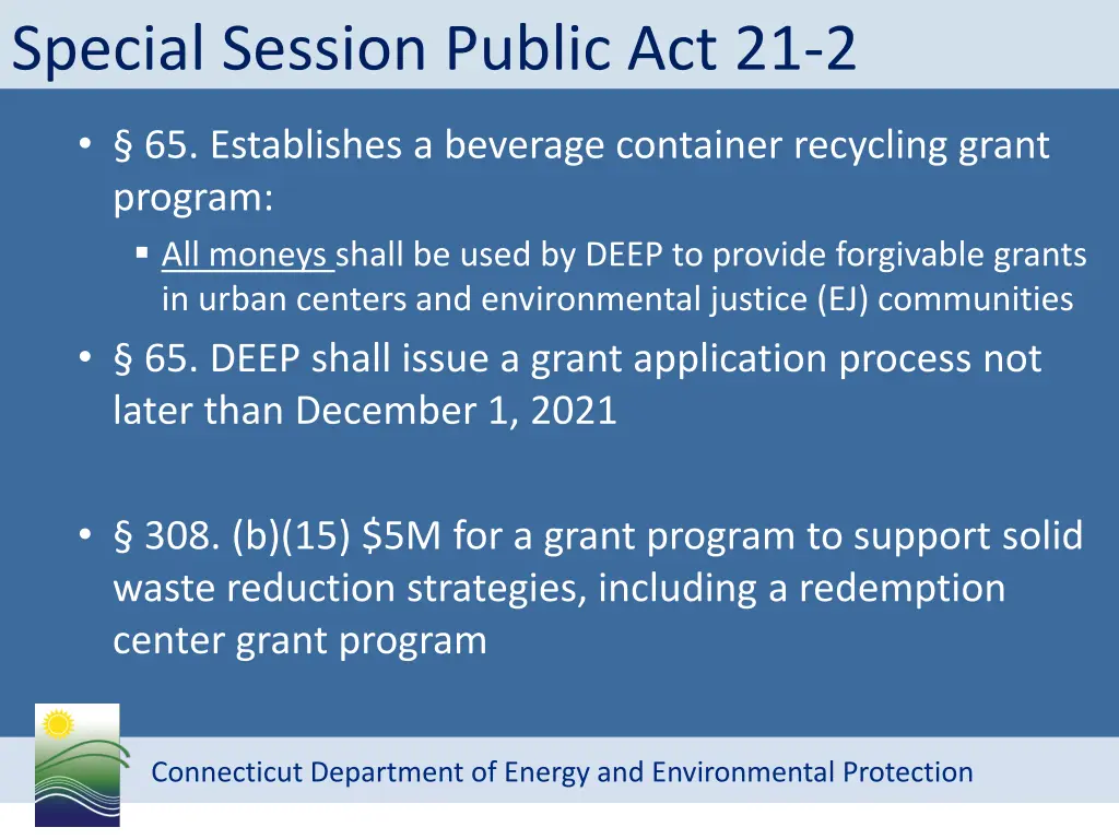 special session public act 21 2
