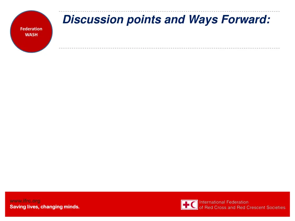 discussion points and ways forward