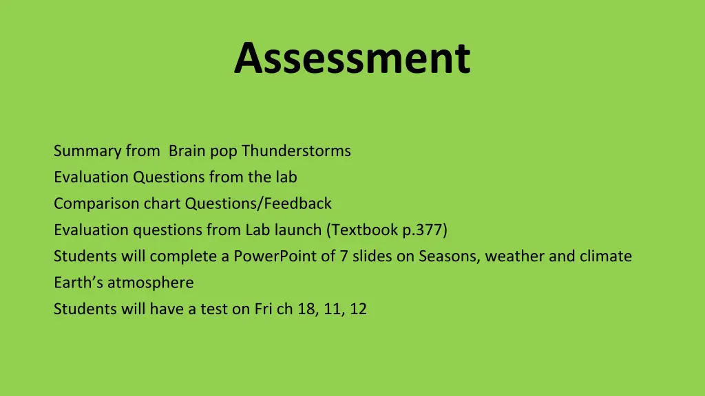 assessment