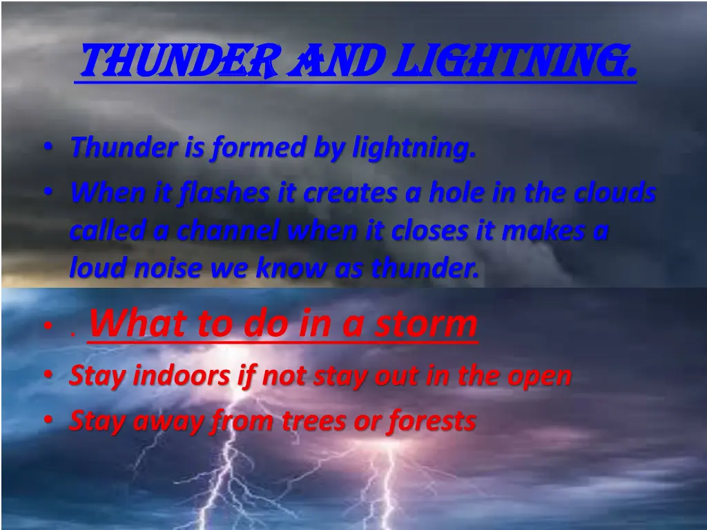 thunder and lightning thunder and lightning