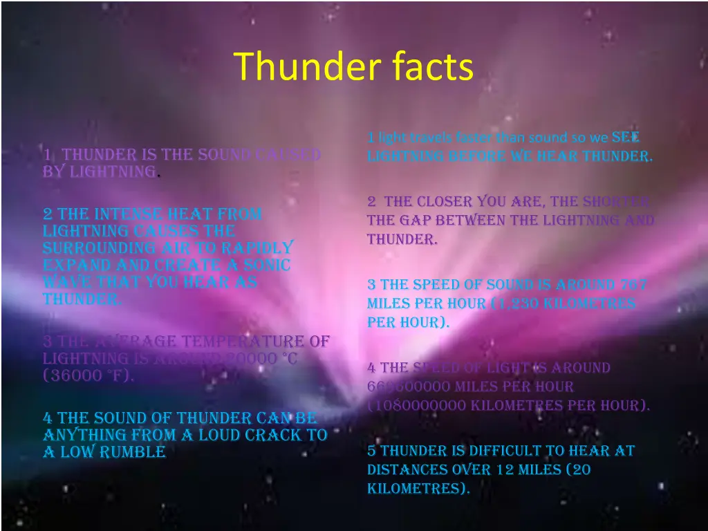 thunder facts