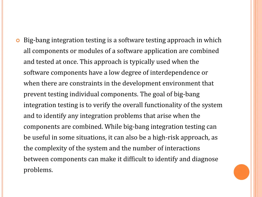 big bang integration testing is a software