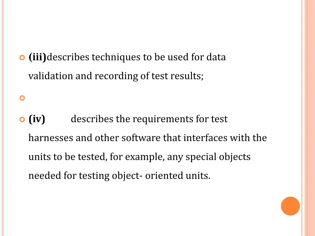iii describes techniques to be used for data