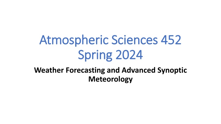atmospheric sciences 452 atmospheric sciences