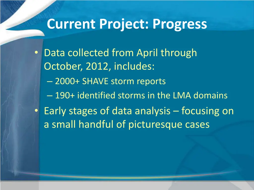 current project progress 1