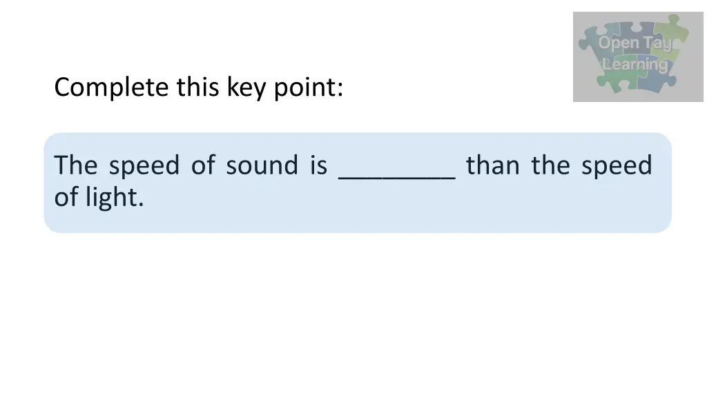 complete this key point