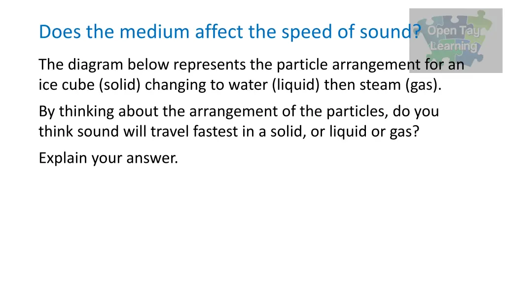 does the medium affect the speed of sound 1
