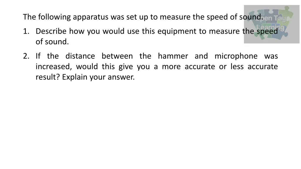the following apparatus was set up to measure