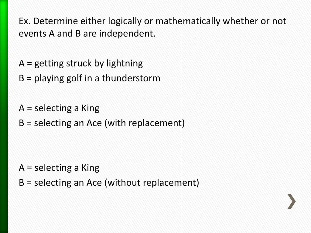 ex determine either logically or mathematically
