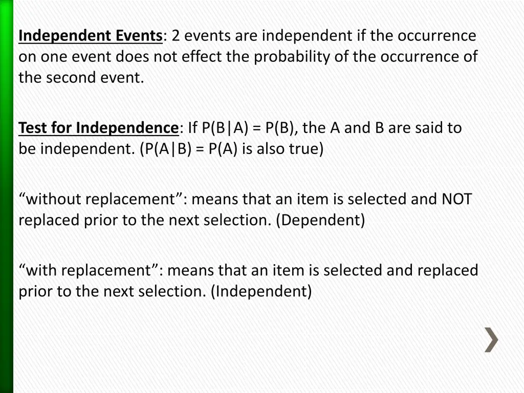 independent events 2 events are independent