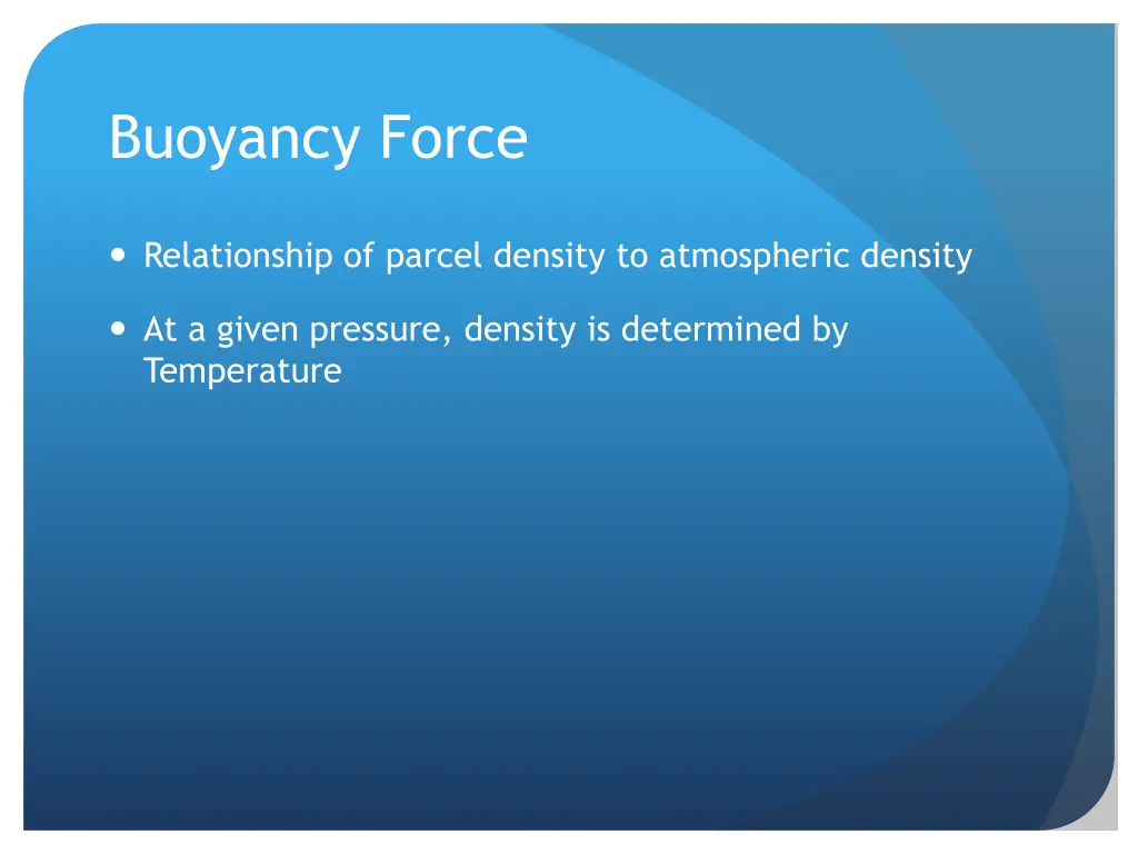 buoyancy force