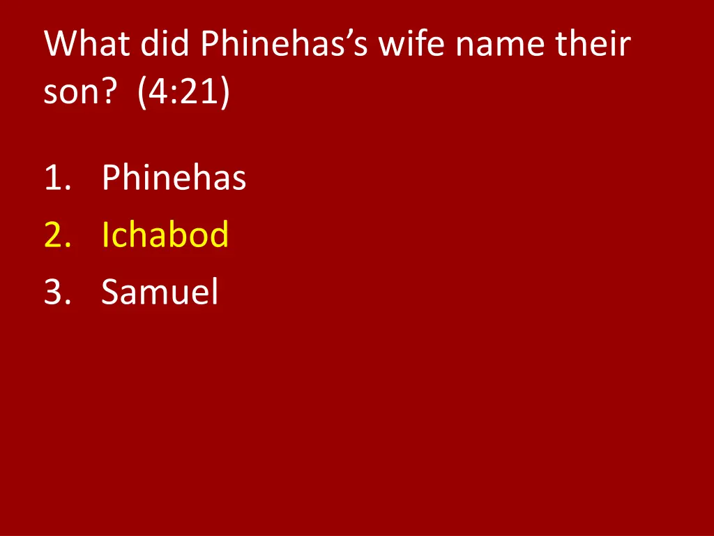 what did phinehas s wife name their son 4 21 1