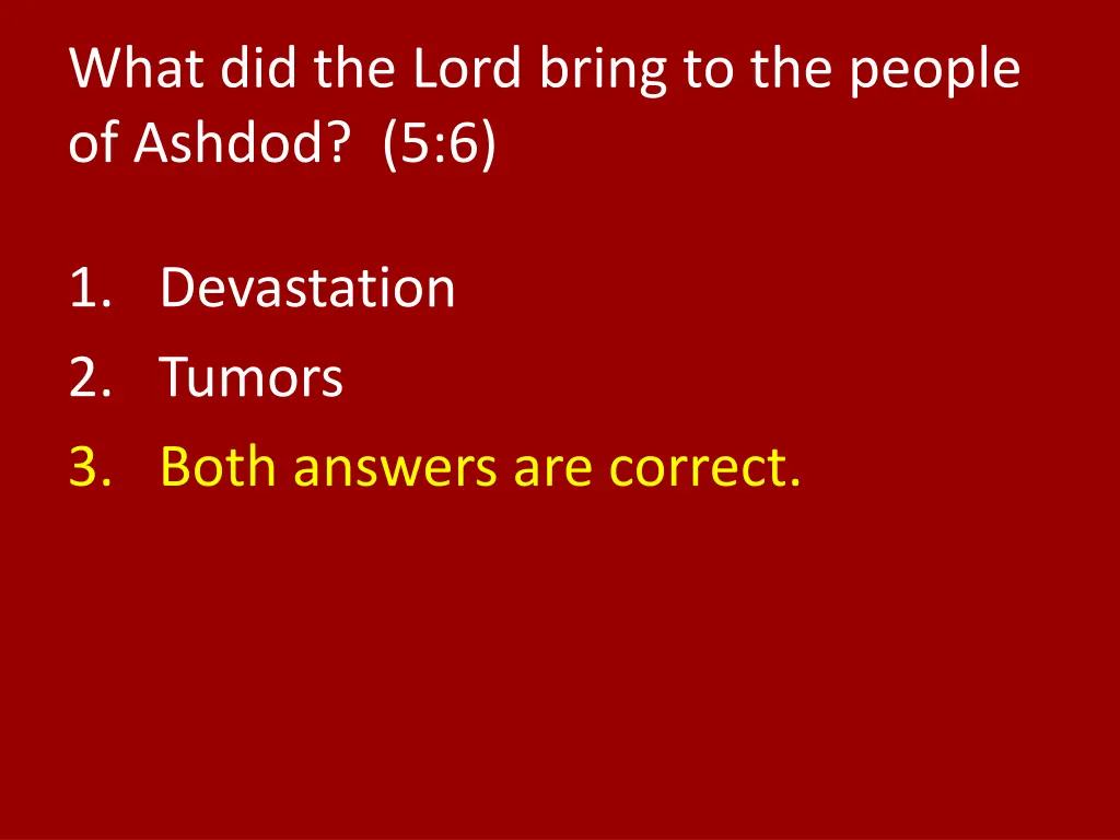 what did the lord bring to the people of ashdod 1
