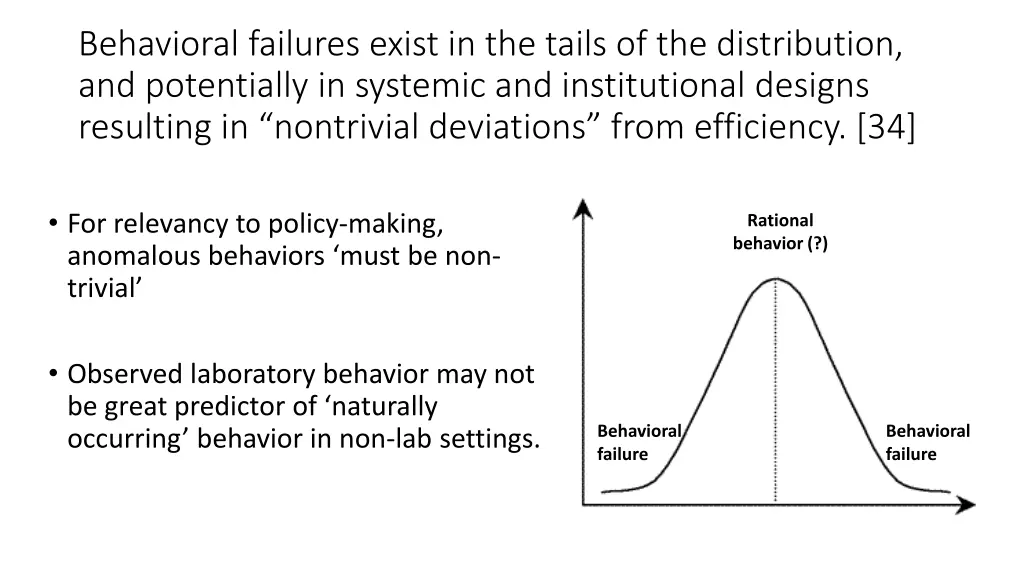 behavioral failures exist in the tails